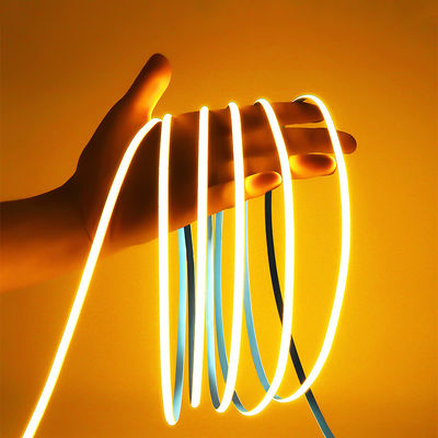 Golden Yellow Flexible COB LED Strip Light for Hotel Cabinet Bedroom Kitchen Lighting