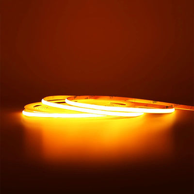 Golden Yellow Flexible COB LED Strip Light for Hotel Cabinet Bedroom Kitchen Lighting