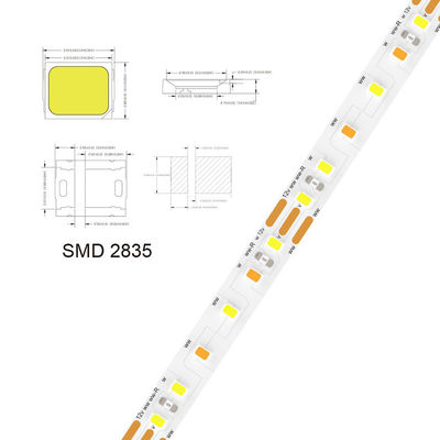 5v 8mm 3000K 320leds IP65 Waterproof 1cm one cut COB flexible SMD2835 led strip light