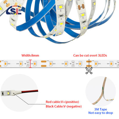 5v 8mm 3000K 320leds IP65 Waterproof 1cm one cut COB flexible SMD2835 led strip light