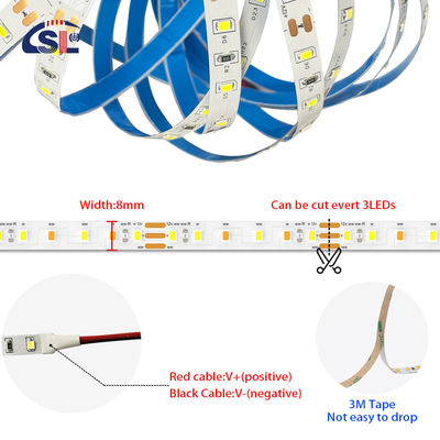 5V 8mm 320LEDs 4000K IP65 1cm One Cut Waterproof Electroplate COB Flexible LED Strip Light