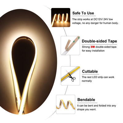 50000 Hours Working Lifetime COB LED Strip Light with Warm and Natural White Color