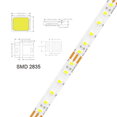 5V 8mm 320leds 4000K 1cm one cut IP65 Waterproof Electroplate flexible COB Led Strip Light