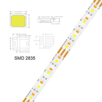 CCT 12V24V 8mm 120leds 3000K-6500K 35Copper Led Strip Light for TV Backlight Cabinet