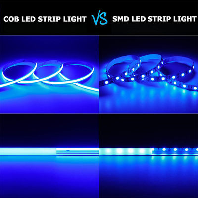 CE LVD EMC ROHS FCC REACH ERP2.0 Certified Ice Blue COB Led Strip Light with 8mm Width
