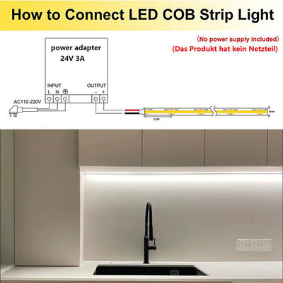 LED Strip Light 8mm10mm 480leds 3000K4000K6500K Warm Natural White Flexible COB Light