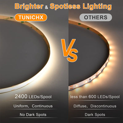 100lm/w High Brightness IP20 8mm 480Leds COB Led Strip Light for Kitchen Living Room