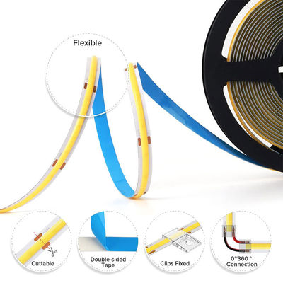 High Brightness COB Led Strip Light IP20 Ra90 8mm/10mm 12V24V 320Leds 3000K4000K6500K for Living Room