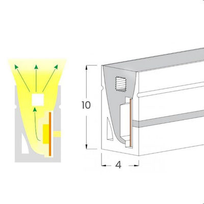 Support Dimmer Warm White Neon Flex 3000K Mini 24V 4x10mm IP65 Waterproof 168 LEDs/m
