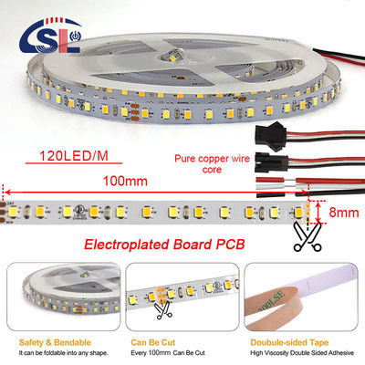 Electroplate PCB 120Ds 8mm Ra 80 3000K-6500K Running LED Light Strip for Residential