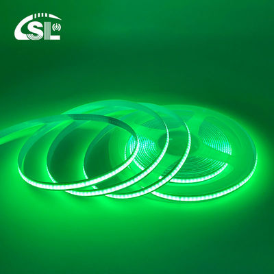 Waterproof Green Flexible Strip Light High Density COB LED CE RoHs IP20 Ra90 8mm Width 12V24V 320Leds