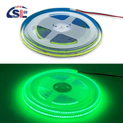 Waterproof Green Flexible Strip Light High Density COB LED CE RoHs IP20 Ra90 8mm Width 12V24V 320Leds