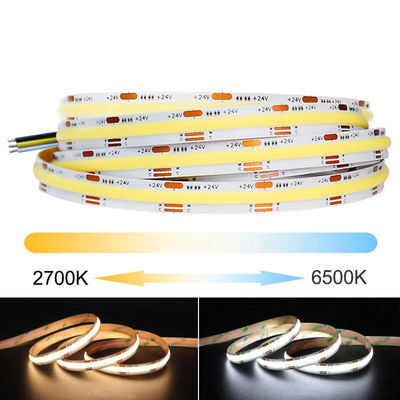 Waterproof Customization DC12V24V 8mm10mm Width 3000K 6500K CCT COB LED Strip Light