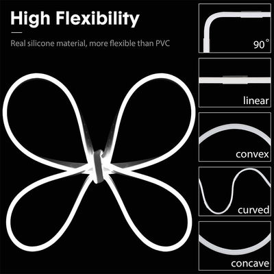 Neutral White 120LEDs/m Cool White LED Neon Flex IP65 Waterproof DC 12V 6x12mm Full Kit