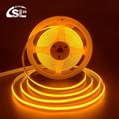 IP20 12V 24V Flexible COB Led Strip Light 8mm 320Leds Orange Waterproof Strip Light 3