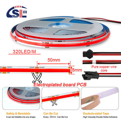 Plastic Material COB Led Strip Light with High Lumen and Working Temperature -20 50C