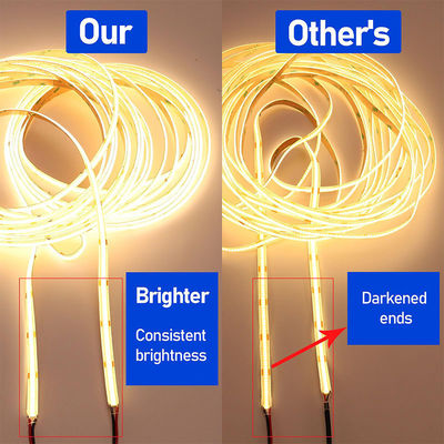 4000K COB Flexible LED Strip 480Leds 8mm10mm Width for Cabinet Bedroom Kitchen Lighting