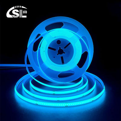 320Leds High Brightness Ice Blue COB Led Strip Light CE RoHs IP20 8mm Width 12V24V