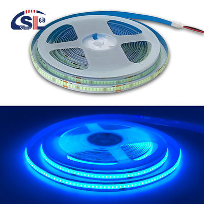 320Leds High Brightness Ice Blue COB Led Strip Light CE RoHs IP20 8mm Width 12V24V