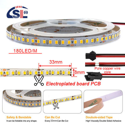 IP20 4100K 180LEDS/M 24v SMD 2835 LED Strip Light for Decoration in Natural White