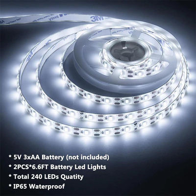DC 24V 5V 120LEDs 8mm 6500K White High Brightness Flexible Electroplate SMD2835 LED Strip Light