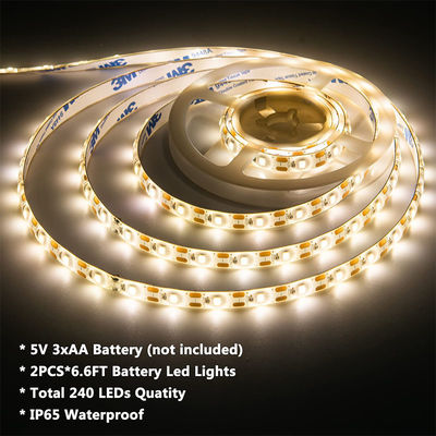 Hotel 5v 120leds 8mm 3000K Warm White Led Strip Light with and Luminous Flux/m 2640 lm