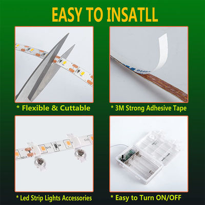 Hotel 5v 120leds 8mm 3000K Warm White Led Strip Light with and Luminous Flux/m 2640 lm
