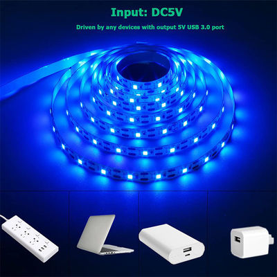 5V 8mm 120LEDs Blue LED Strip Light Electroplate SMD2835 Ideal for Indoor and Outdoor
