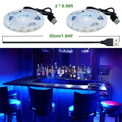 5V 8mm 120LEDs Blue LED Strip Light Electroplate SMD2835 Ideal for Indoor and Outdoor