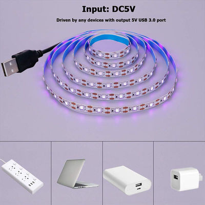 LED Strip Light 5V 8mm 120LEDs Purple One Cut Electroplate for Your Requirements