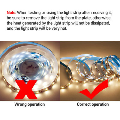 Dimmer Support 5v 8mm 120leds 3000K Warm White Flexible Electroplate Led Strip Light
