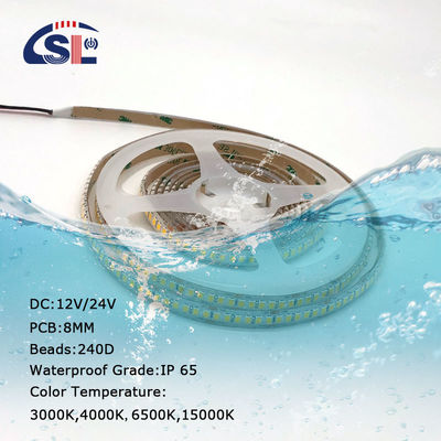 Waterproof 12v24v 240leds SMD2835 Led Strip Light in 2700K-15000K Color Temperature