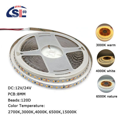 8mm 120leds 4000k Electroplate SMD2835 Led Strip Light for Customized Indoor Lighting