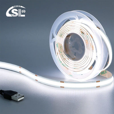 5v 320leds 8mm 6500K White COB Led Strip Light for Living Lighting by Switch Control