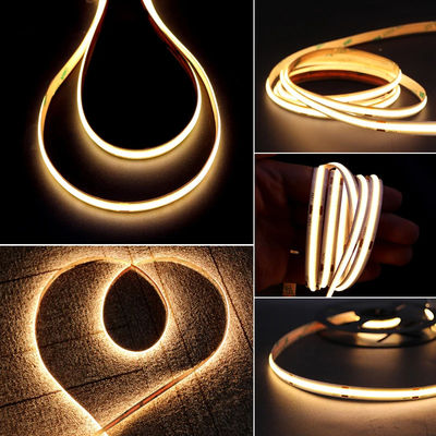 Support Dimmer High Brightness 8mm10mm 320leds 3000k-6500k COB Led Strip Light with 3-