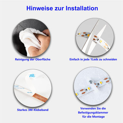 IP20 Rated High brightness 5v 8mm 120leds 6500K White flexible Electroplate SMD2835 Led Strip Light