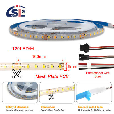 Light Strings with Color Rendering Index Ra 80 5M/R DC12V 8MM 120 Beads 10W/M 6500k