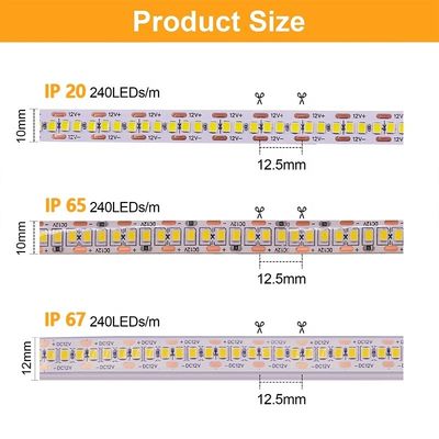Waterproof IP67 12V 24V LED Strip White Warm White 2835 120LEDs/m for Outdoor Garden Decor