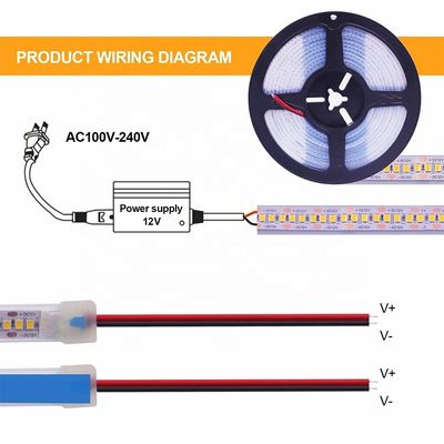 Waterproof IP67 12V 24V LED Strip White Warm White 2835 120LEDs/m for Outdoor Garden Decor