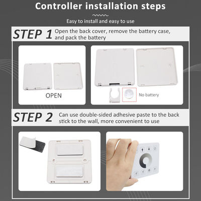 Wireless RF Touch Panel LED Light Controller for Monochrome Two-Color and RGB Lights