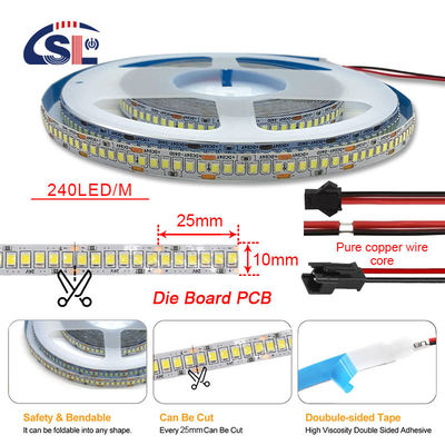 Electroplate 12V/24V 240D 3000 4000k 6000K 2835 LED Strip Lighting For Mirror Lighting