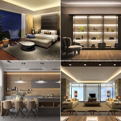 Energy-saving 608 LEDs FOB COB Flexible Led Strip Light with DC 12V 24V Input Voltage