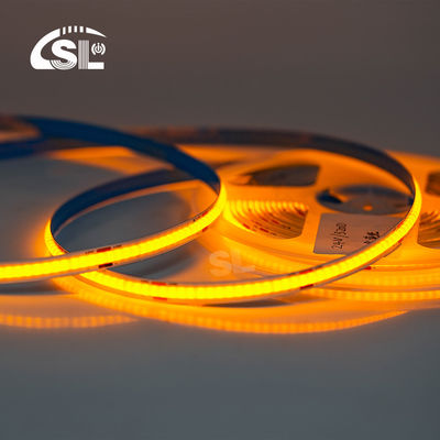 Electroplate COB 24v COB 320Ds 8mm Ra 85 Golden Yellow Light Strip for Home Lighting