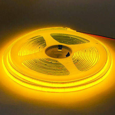 Electroplate COB 24v COB 320Ds 8mm Ra 85 Golden Yellow Light Strip for Home Lighting