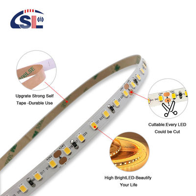 IP20 2835 SMD Single Color LED Strip Light 120 Led 12V 24V 8W Low Voltage 3M for Mirror