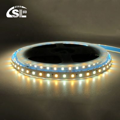 Hotel CCT 12V24V 8mm 120leds 3000K-6500K Warm White-White Dual Color 35Copper SMD2835 LED Strip Light IP20