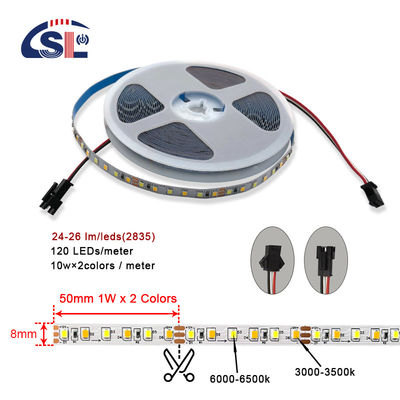 4000K CCT 8mm Width LED Flexible Strip Light 12V 120leds/m for Home Lighting Solution