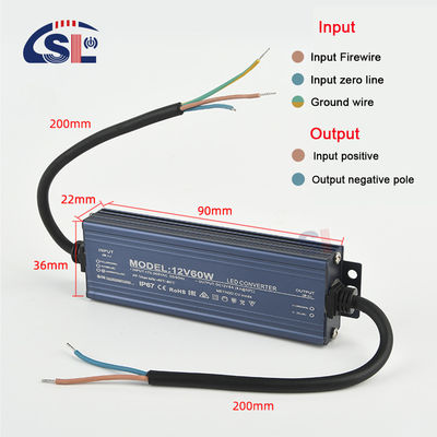 24V Input Voltage LED Light Transformer IP67 Waterproof for Outdoor 60W 200W 400W 500W