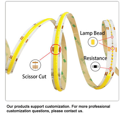 Electroplate COB 24v COB 576Ds 8mm LED Light Strip for Creating a Relaxing Atmosphere