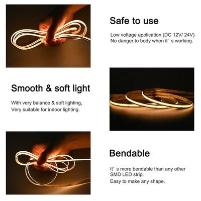Waterproof COB 320Ds 8mm Ra 85 Light Strip for Smart Mirrors or Home Beautification